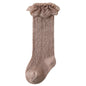 Baby Lace Princess Knee High Socks Kids Girls Boys Long Sock Cotton Mesh Breathable Children Hollow Out Socken for 0-3 Years Old