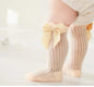 Red Bow Tie Knee High Tube Socks Girls' Christmas Stockings Infants Toddlers Soft Cotton Children Non Slip Floor Socks Baby Gift