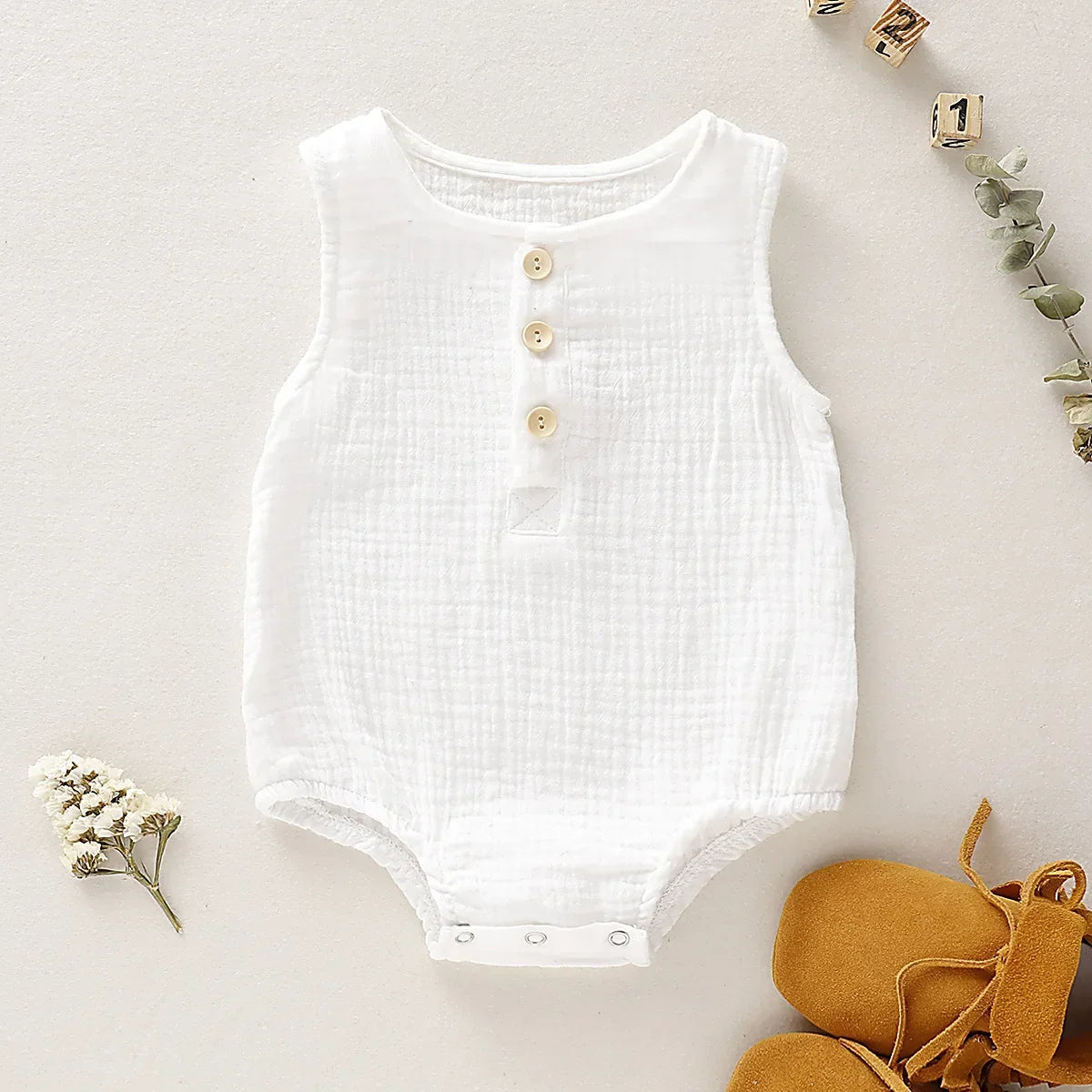SunnySnug Sleeveless Romper ☀️🩱👧👦