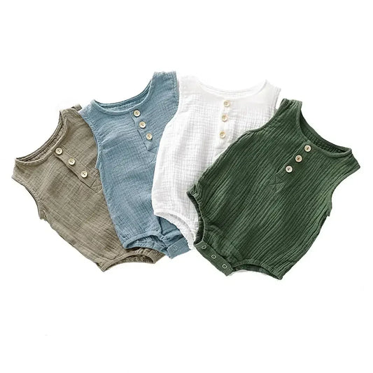 SunnySnug Sleeveless Romper ☀️🩱👧👦