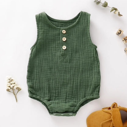 SunnySnug Sleeveless Romper ☀️🩱👧👦