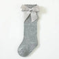 Red Bow Tie Knee High Tube Socks Girls' Christmas Stockings Infants Toddlers Soft Cotton Children Non Slip Floor Socks Baby Gift